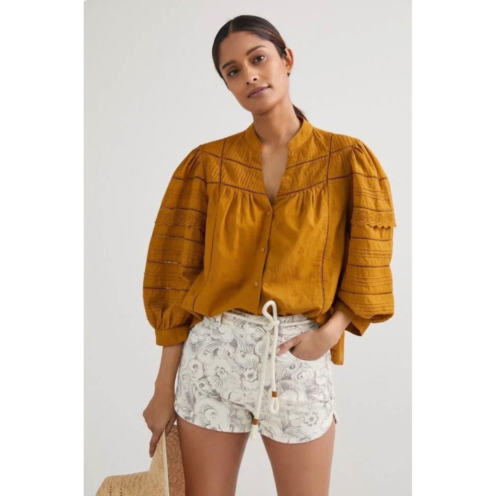 Pilcro Anthropologie High Rise Dolphin Hem Floral Printed Shorts Size 28